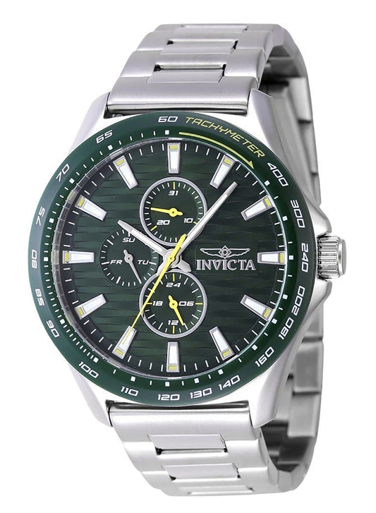 Invicta Racing Stainless Steel Green Dial Quartz 47549 Men's Watch