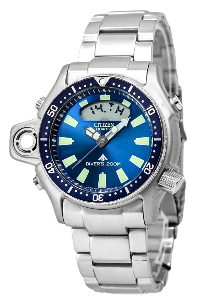 Citizen Promaster Aqualand Stainless Steel Blue Dial Quartz Diver's JP2000-67L 200M Men's Watch