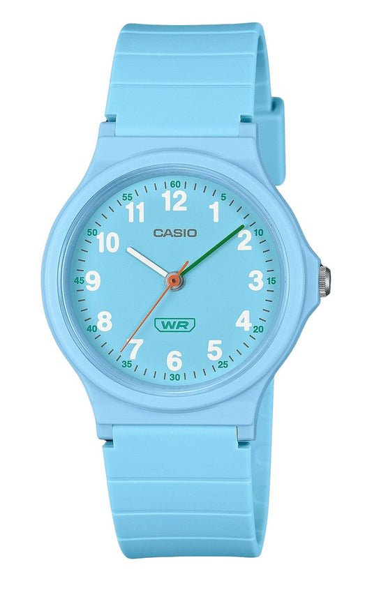 Casio Pop Analog Blue Bio Based Resin Strap Blue Dial Quartz LQ-24B-2B Women's Watch