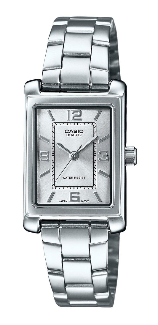 Casio Standard Analog Stainless Steel Silver Dial Quartz LTP-1234DD-7A Women's Watch