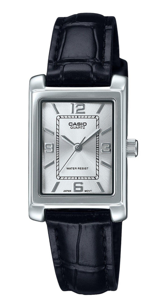 Casio Standard Analog Leather Strap Silver Dial Quartz LTP-1234LL-7A Women's Watch