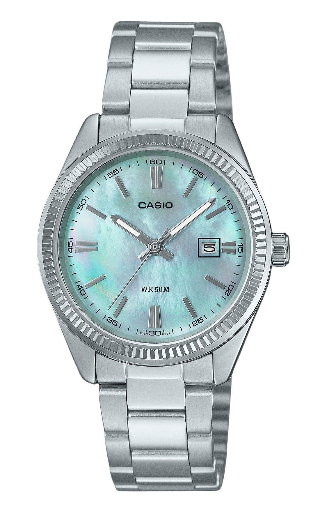 Casio Standard Analog Stainless Steel Mother Of Pearl Dial Quartz LTP-1302DS-2AV Women's Watch