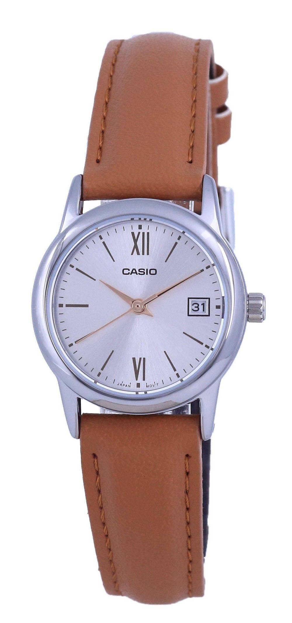 Casio Silver Dial Stainless Steel Analog Quartz LTP-V002L-7B3 LTPV002L-7 Women's Watch