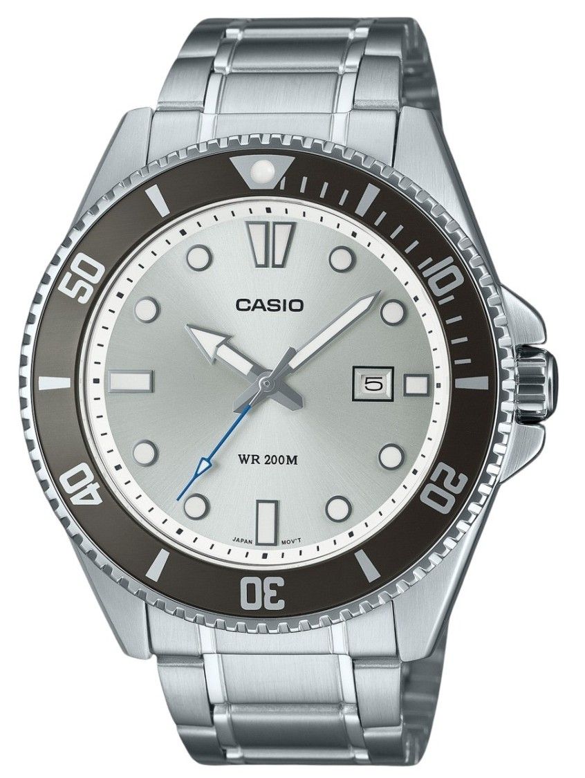 Casio Standard Analog Stainless Steel Silver Dial Quartz MDV-107D-7AV 200M Men's Watch