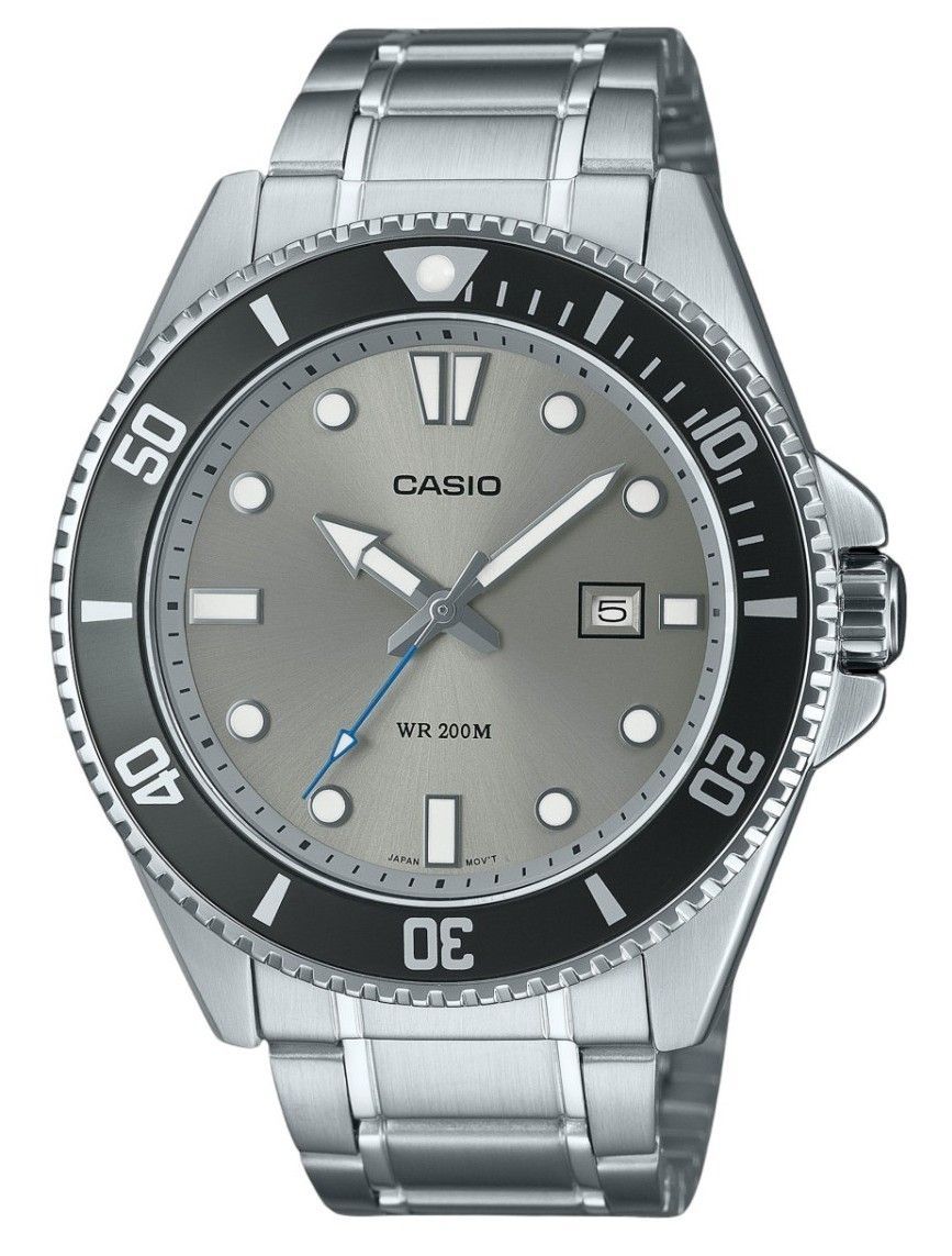 Casio Standard Analog Stainless Steel Gray Dial Quartz MDV-107D-8AV 200M Men's Watch