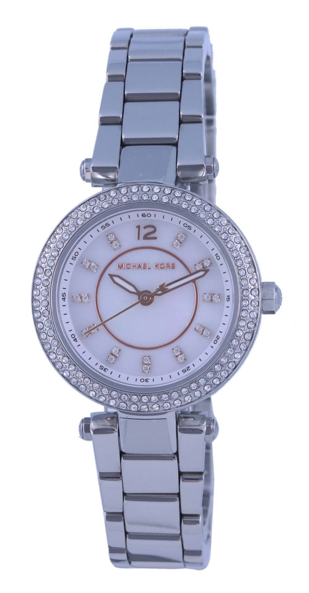 Michael Kors Mini Parker Crystal Accents Silver Dial Quartz MK6932 Women's Watch