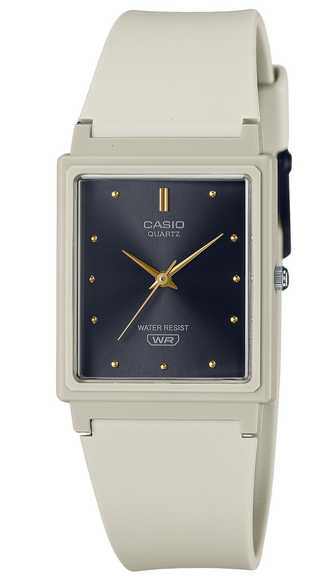 Casio POP Analog Beige Resin Strap Black Dial Quartz MQ-38UC-8A Women's Watch