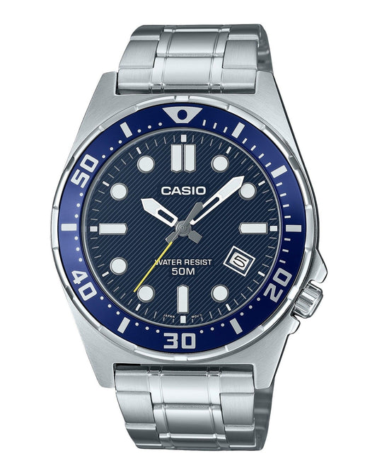 Casio Standard Analog Stainless Steel Blue Dial Quartz MTD-135D-2AV Men's Watch