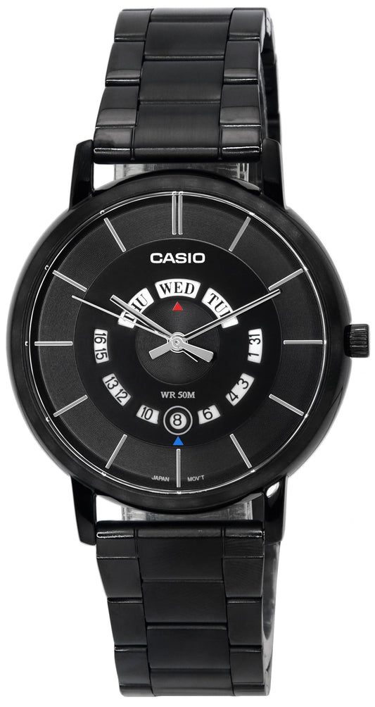 Casio Standard Analog Stainless Steel Black Dial Quartz MTP-B135B-1A MTPB135B-1 Men's Watch