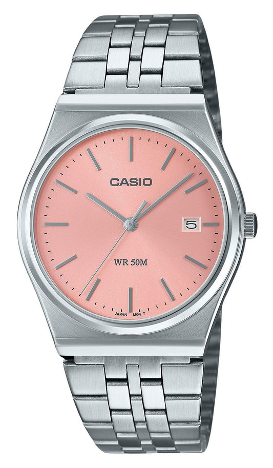 Casio Standard Analog Stainless Steel Pink Dial Quartz MTP-B145D-4AV Unisex Watch