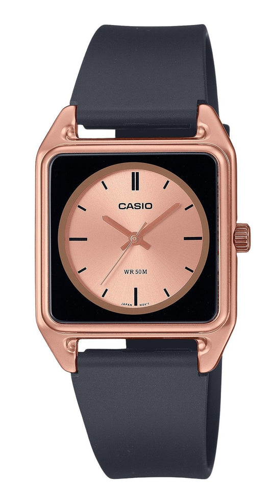 Casio Standard Analog Resin Strap Rose Gold Dial Quartz MTP-B170-5EV Men's Watch