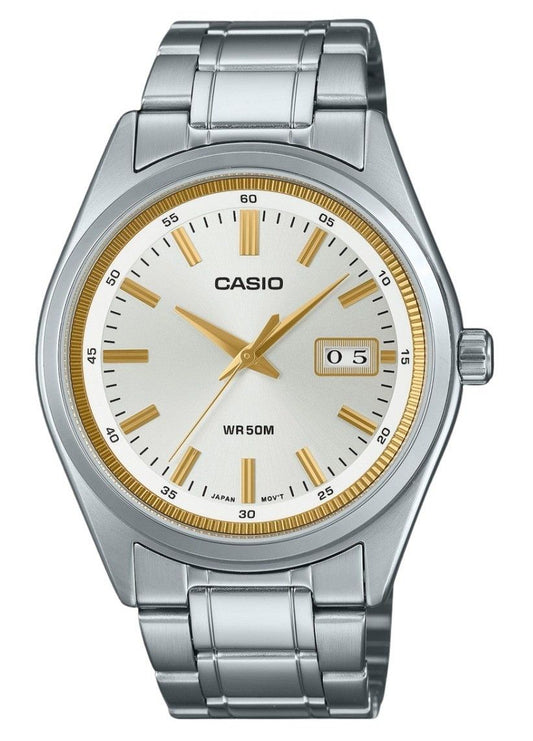 Casio Standard Analog Stainless Steel Silver Dial Quartz MTP-B180D-7AV Men's Watch