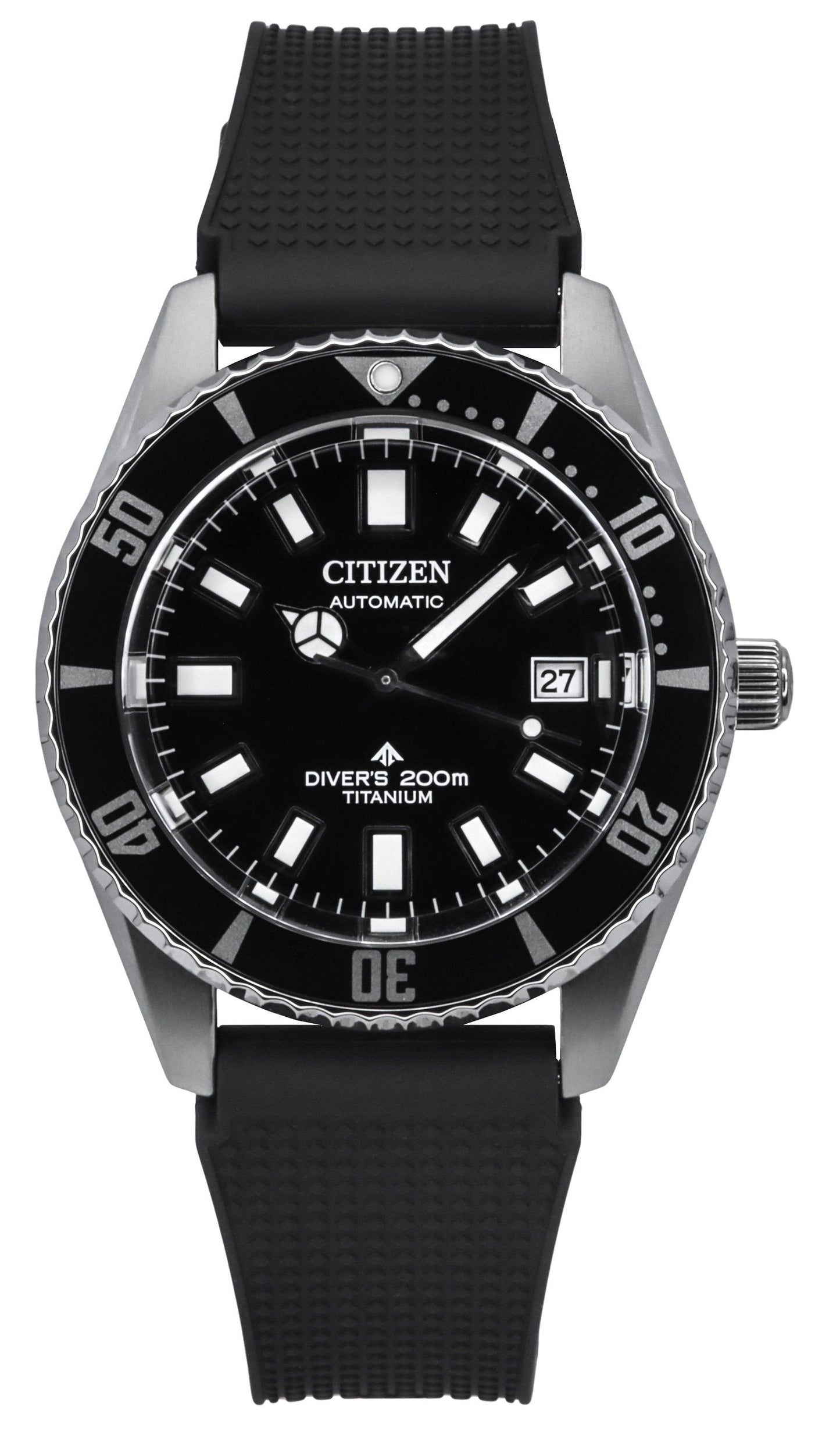 Citizen Promaster Fujitsubo Super Titanium Polyurethane Strap Black Dial Automatic Diver's NB6021-17E 200M Men's Watch