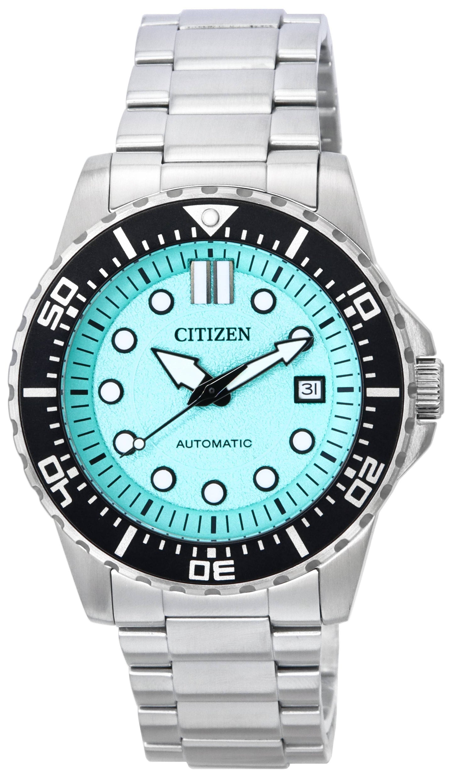 Citizen Urban Mechanical Stainless Steel Aqua Blue Dial Automatic NJ0170-83X 100M Men's Watch