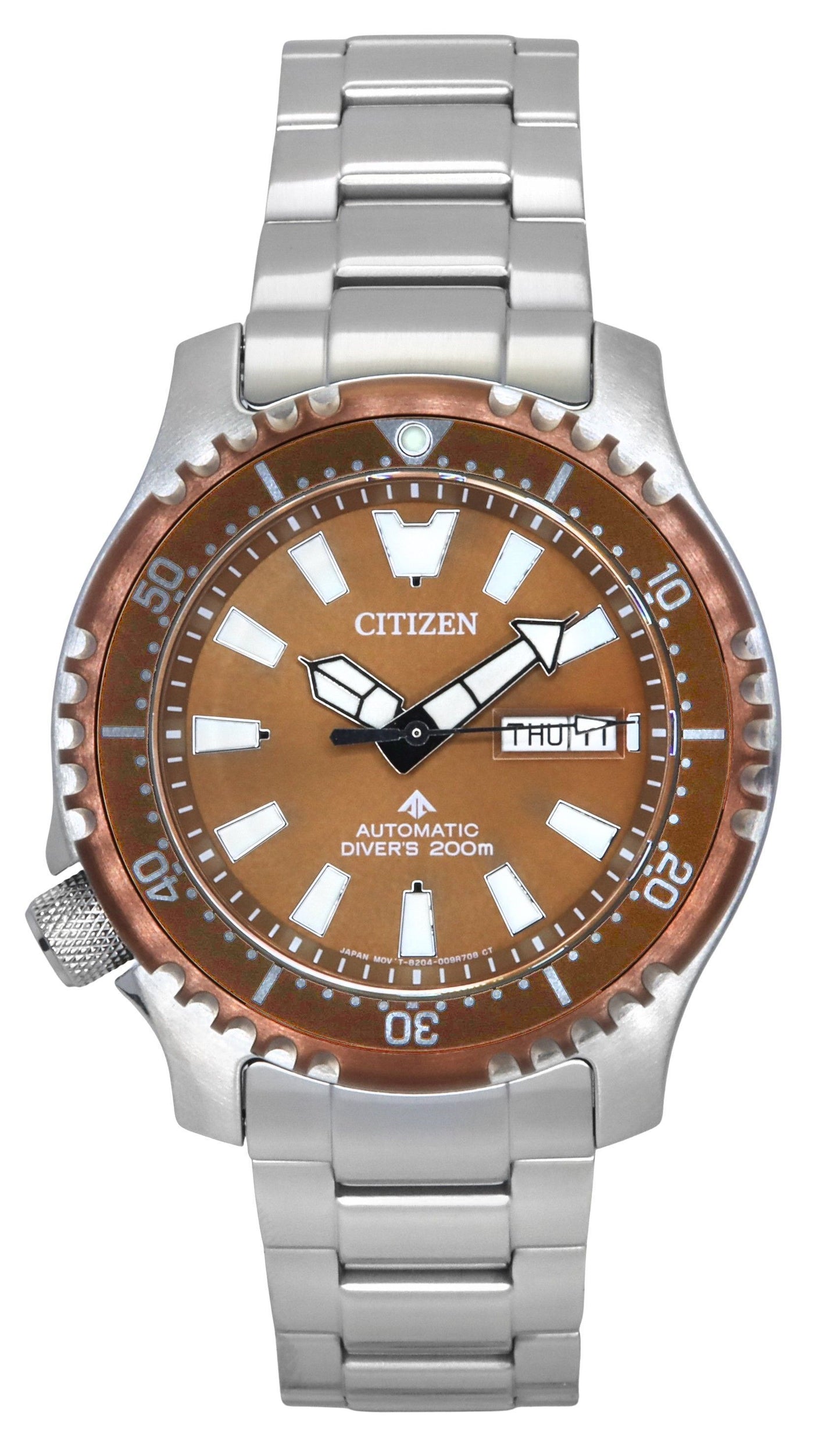 Citizen Promaster Marine Limited Edition Copper Dial Automatic Diver's NY0164-65X 200M Men's Watch with Extra Strap