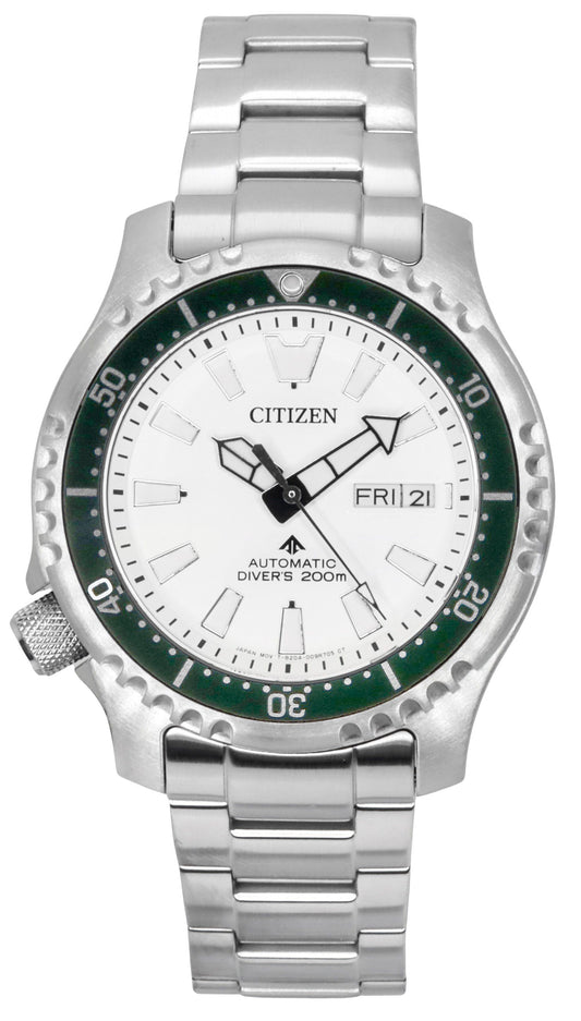 Citizen Promaster Marine Limited Edition White Dial Automatic Diver's NY0168-64A 200M Men's Watch With Extra Strap