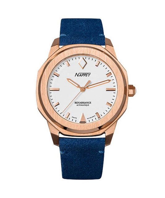 Nappey Renaissance Rose Gold And White Milanese Automatic NY41-BD2M-6B9A 200M Unisex Watch