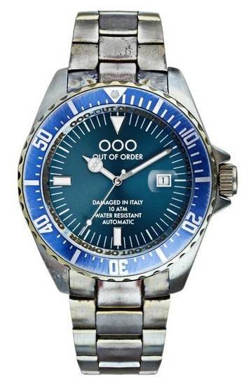 Out Of Order Automatic Blue Dial Automatic OOO.001-3.BL 100M Men's Watch