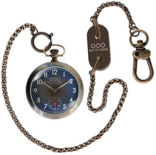 Out Of Order Calabrone Blue Dial OOO.001-8.BL Men's Pocket Watch