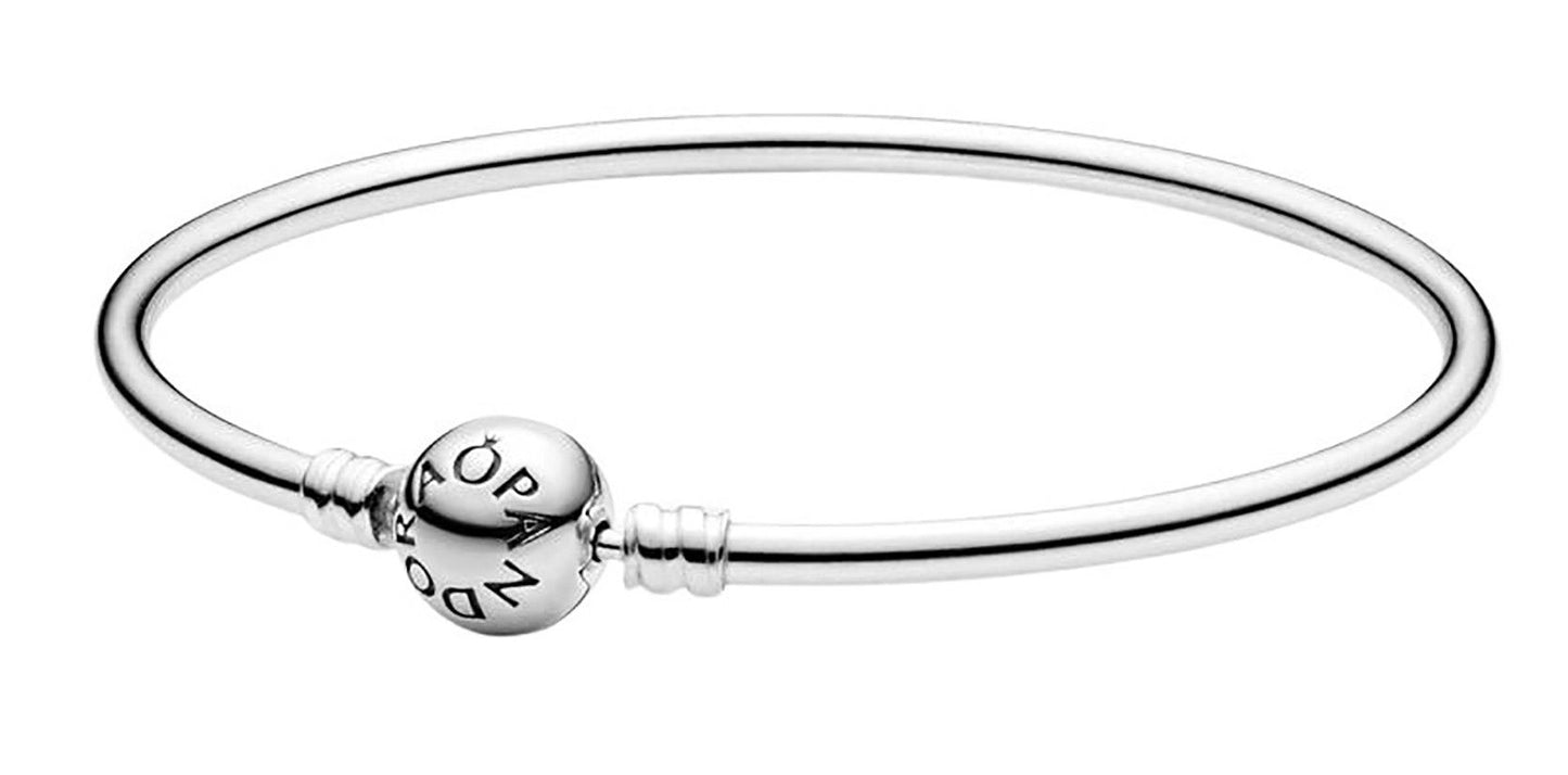 Pandora Moments Sterling Silver Bangle 590713-21 For Women