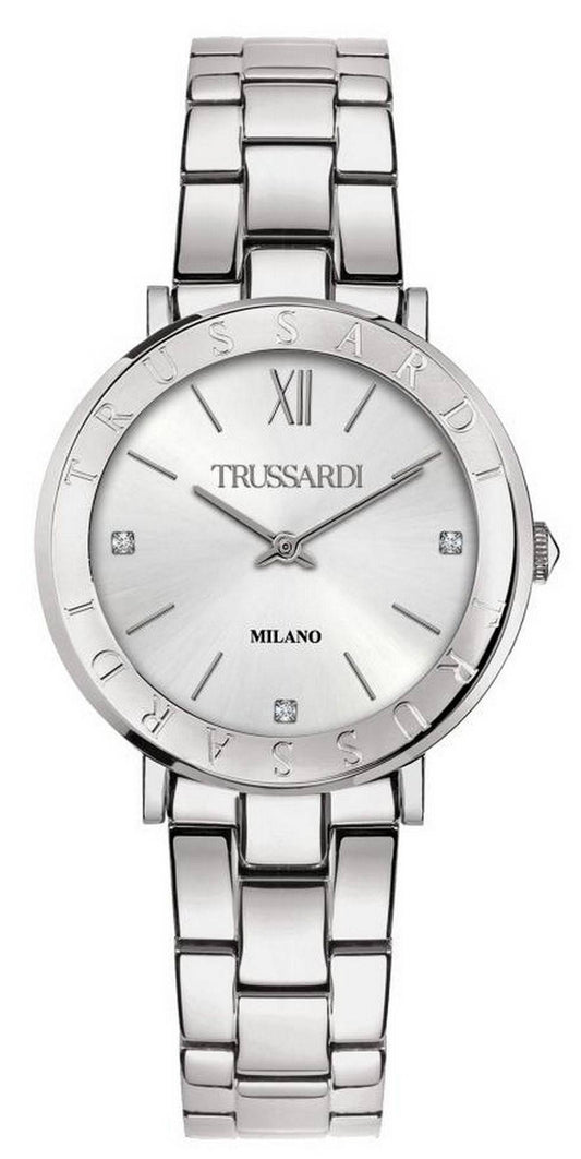 Trussardi T-Vision Crystal Accents Stainless Steel Quartz R2453115508 Women's Watch