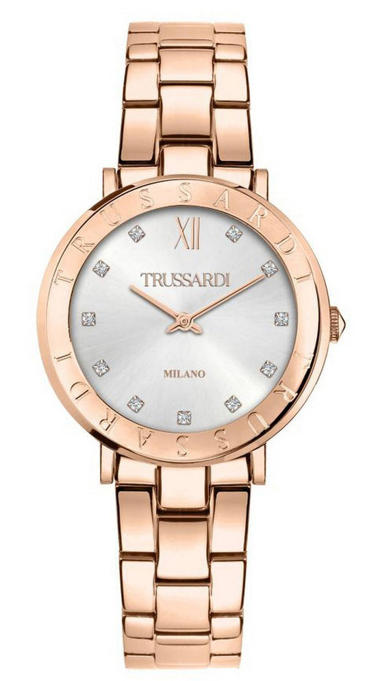 Trussardi T-Vision Crystal Accents Silver Dial Quartz R2453115509 Women's Watch