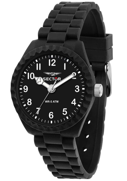 Sector Diver Just Time Plastic Strap Black Dial Quartz R3251549006 Men's Watch