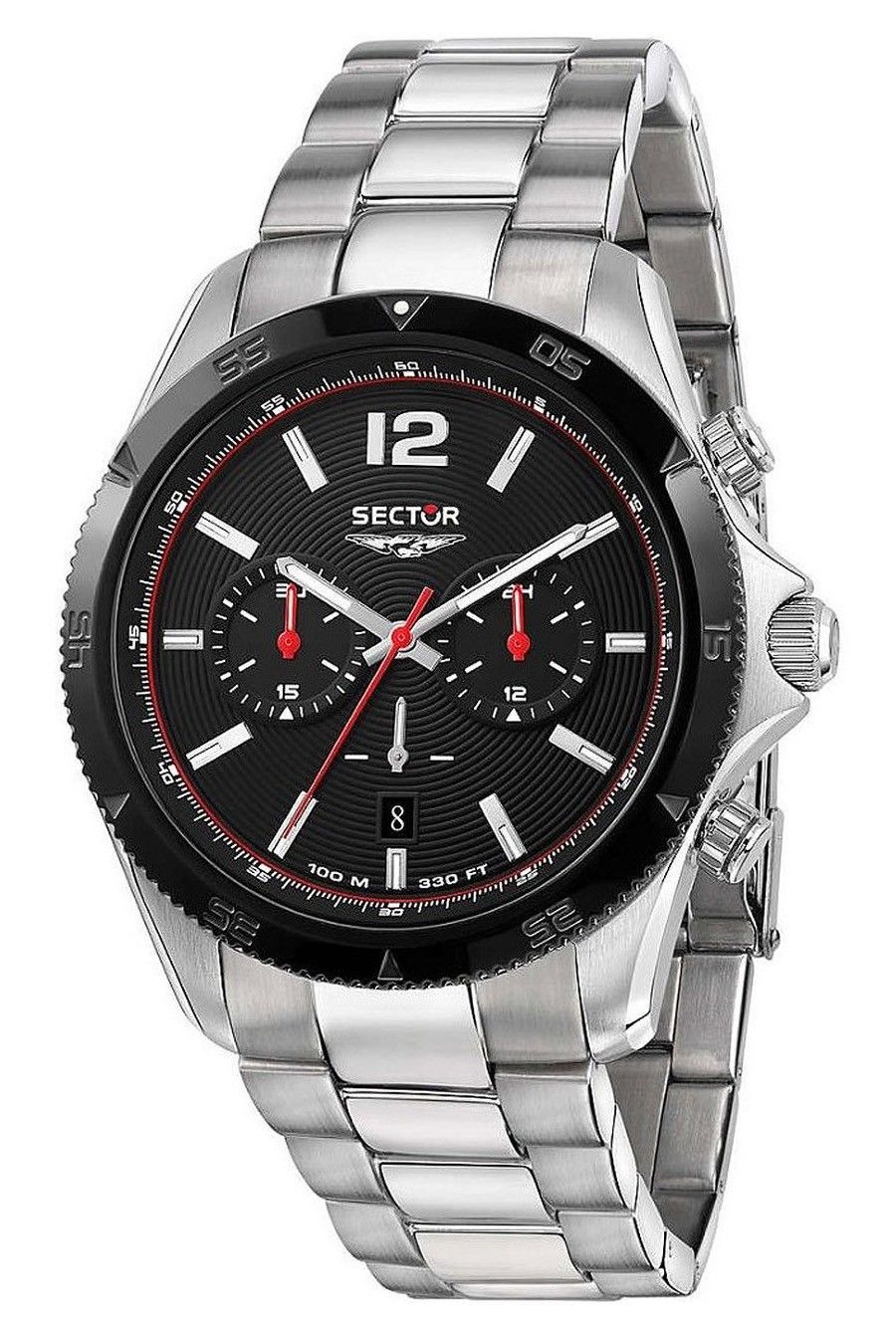 Sector 650 Chronograph Stainless Steel Black Dial Quartz R3273631004 100M Men's Watch