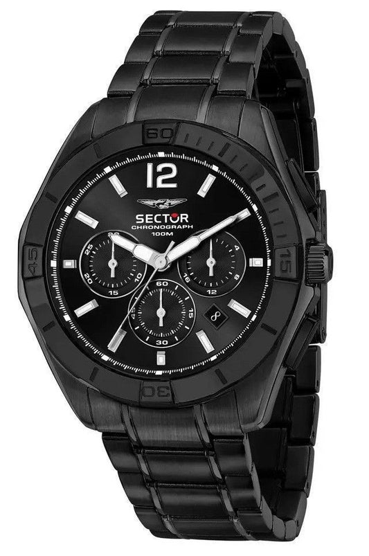 Sector 790 Chronograph Black Dial Stainless Steel Quartz R3273631004 100M Men's Watch