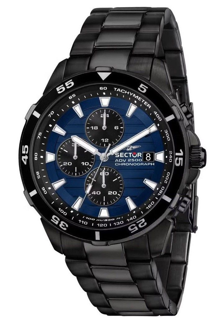 Sector ADV2500 Chronograph Stainless Steel Blue Dial Quartz R3273643001 100M Men's Watch