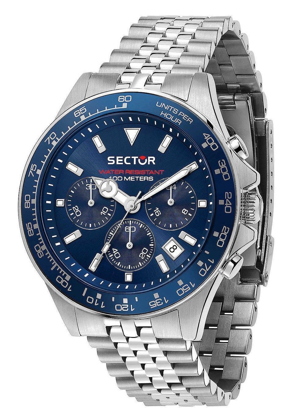 Sector 230 Chronograph Stainless Steel Blue Dial Quartz R3273661032 100M Men's Watch