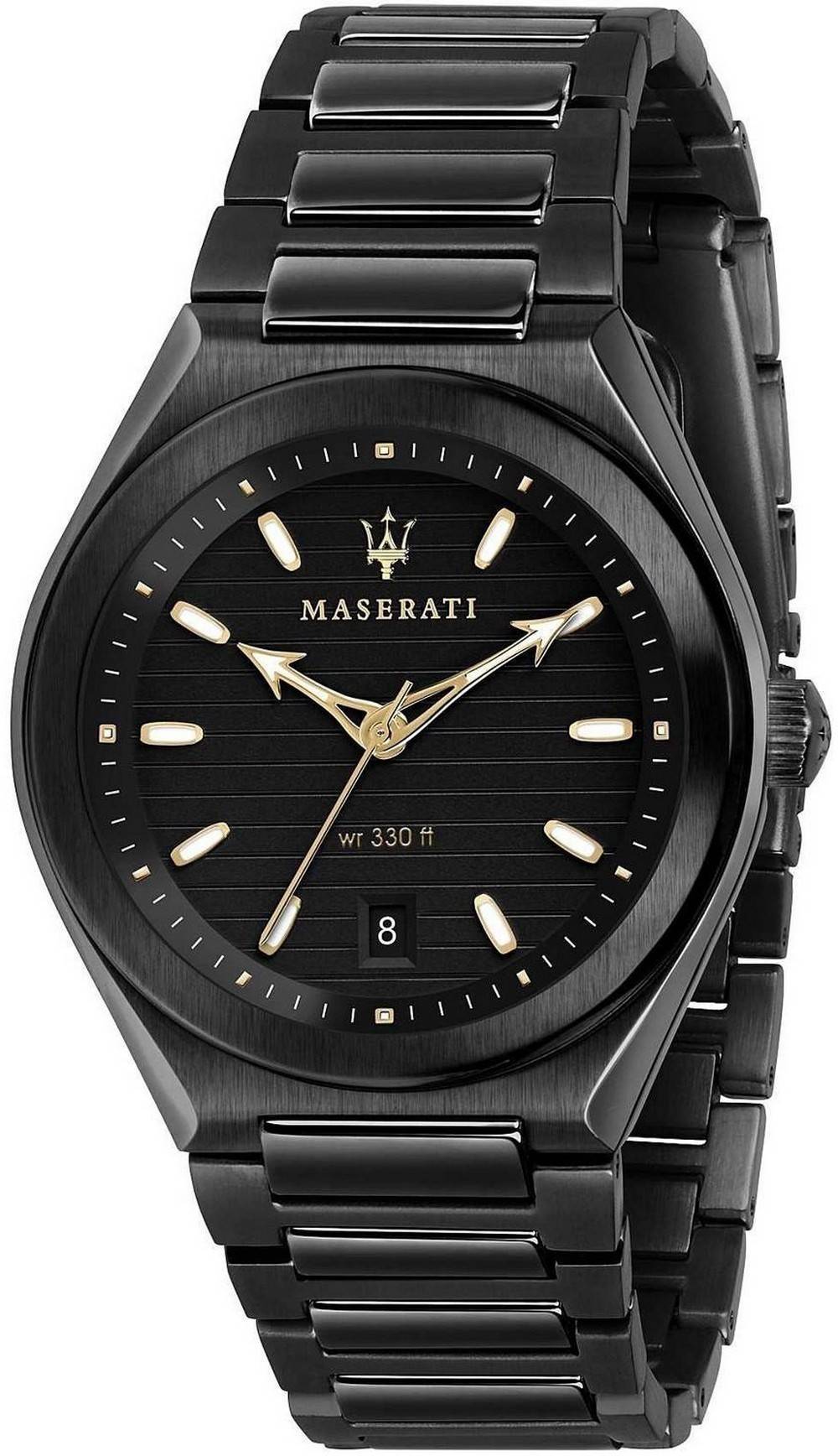 Maserati Triconic Black Dial Quartz R8853139004 100M Men's Watch