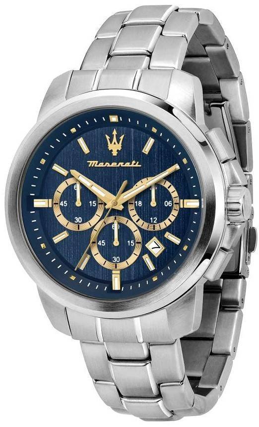 Maserati Successo Chronograph Stainless Steel Blue Dial Quartz R8873621038 Men's Watch