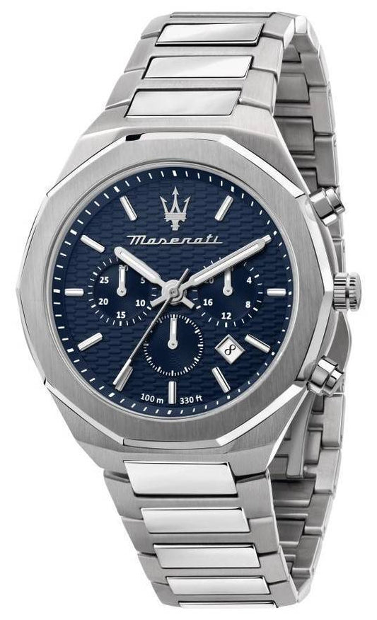 Maserati Stile Chronograph Blue Dial Quartz R8873642006 100M Men's Watch