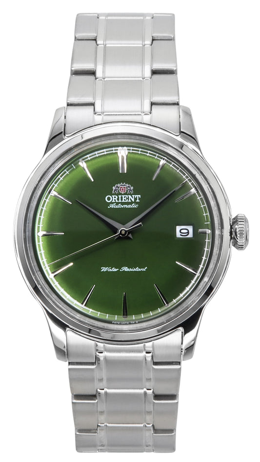 Orient Bambino Stainless Steel Grass Green Dial Automatic RA-AC0M09E Men's Watch