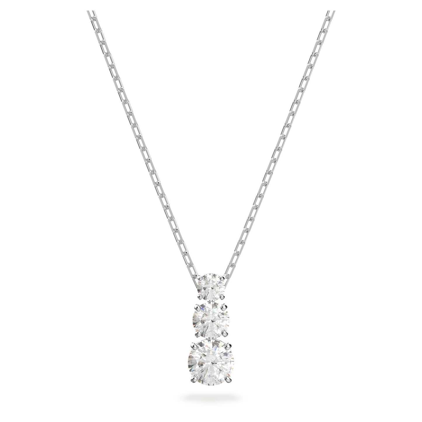 Swarovski Stilla Attract Rhodium Plated And Zirconia Pendant 5414970 For Women