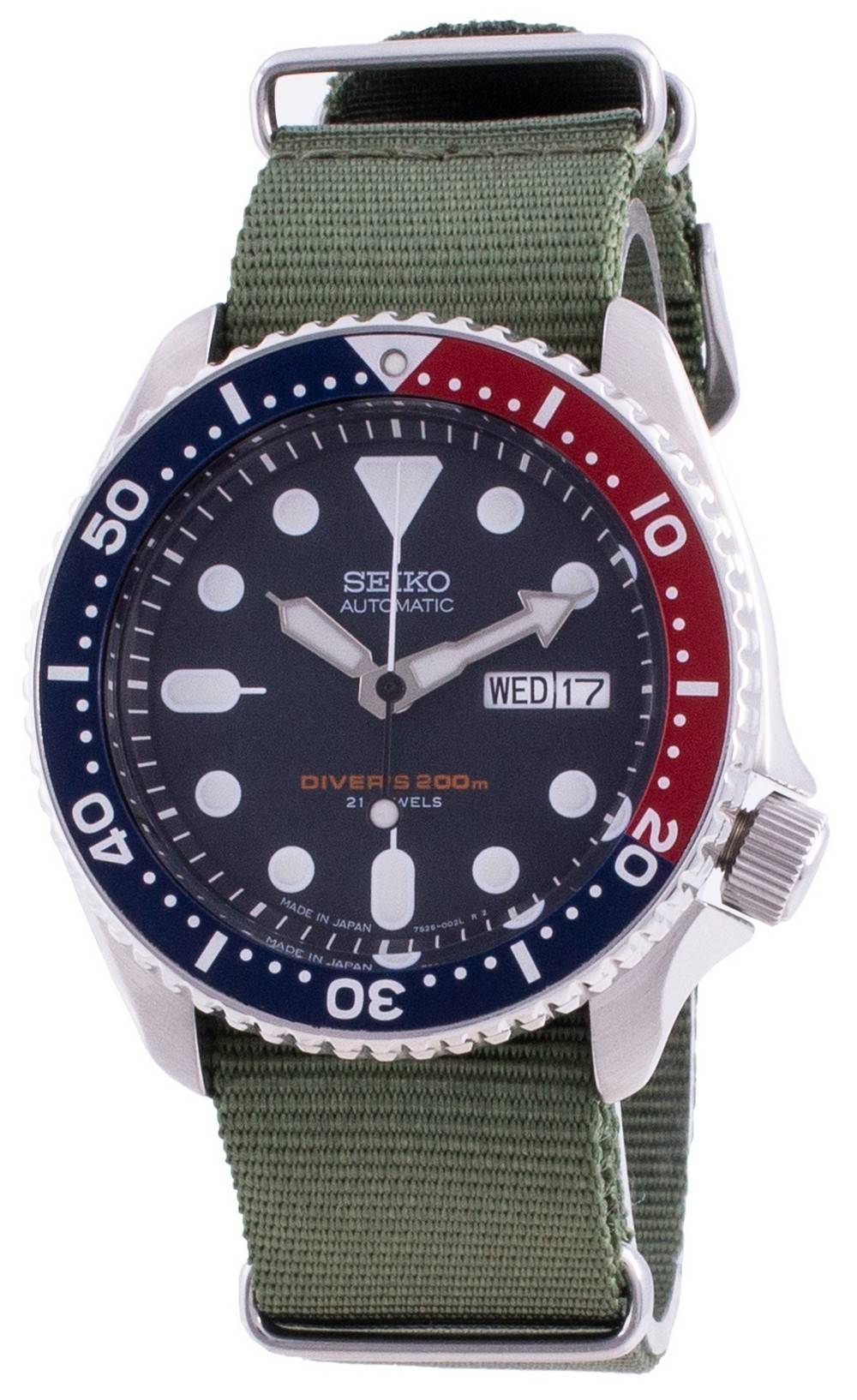 Seiko Automatic Diver's SKX009J1-var-NATO9 200M Japan Made Men's Watch