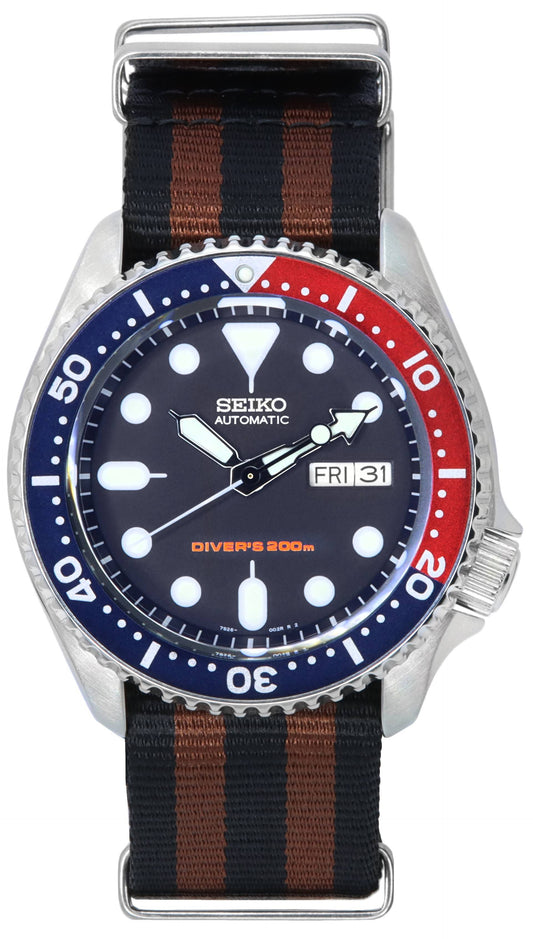 Seiko Blue Dial Automatic Diver's SKX009K1-var-NATO22 200M Men's Watch