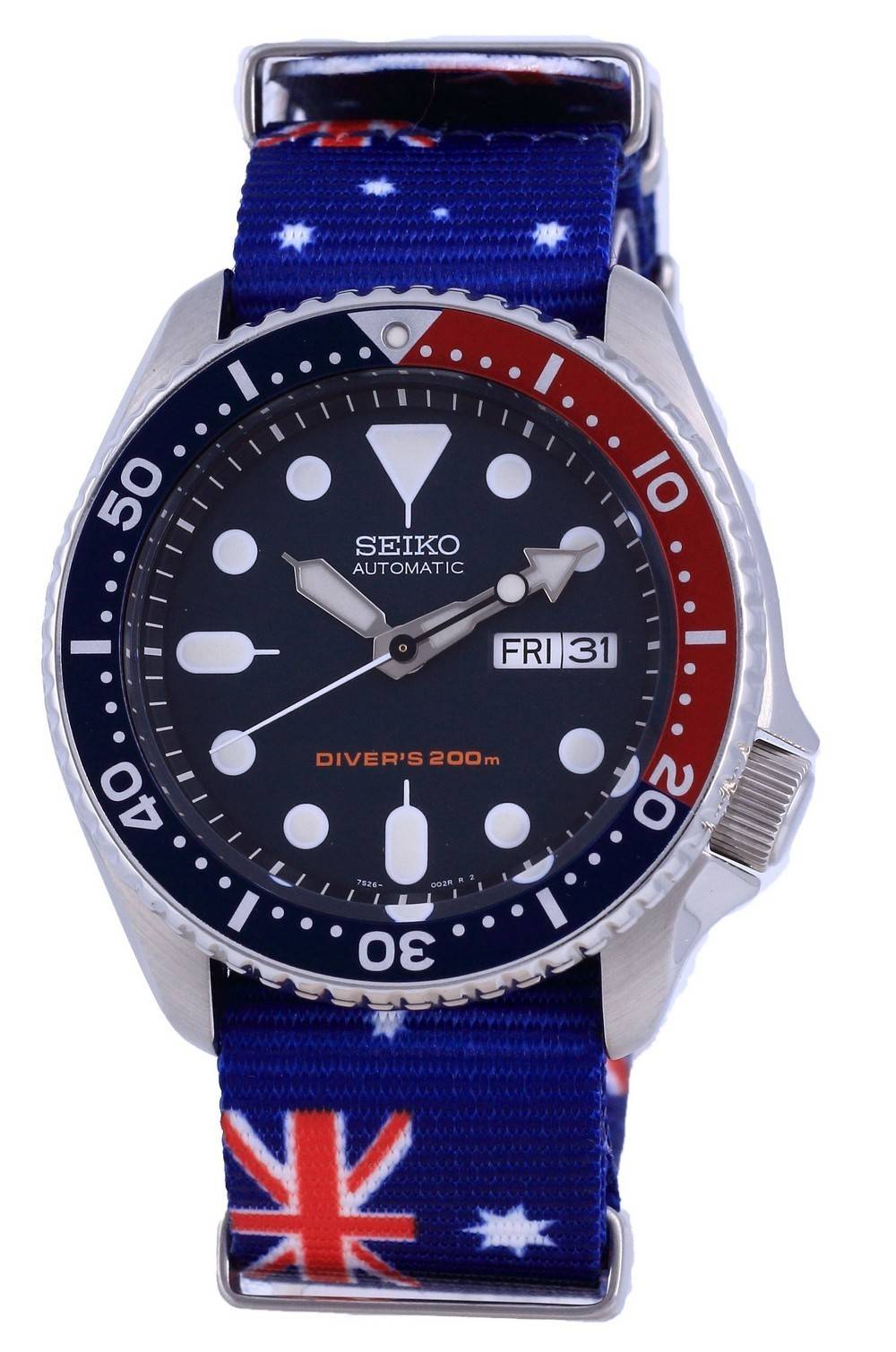 Seiko Automatic Diver's Polyester SKX009K1-var-NATO30 200M Men's Watch