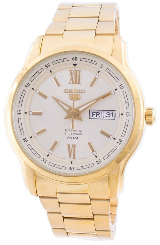 Seiko 5 Automatic Gold Tone Dial SNKP20 SNKP20K1 SNKP20K Men's