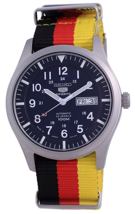 Seiko 5 Sports Automatic Polyester SNZG11J1-var-NATO26 100M Men's Watch