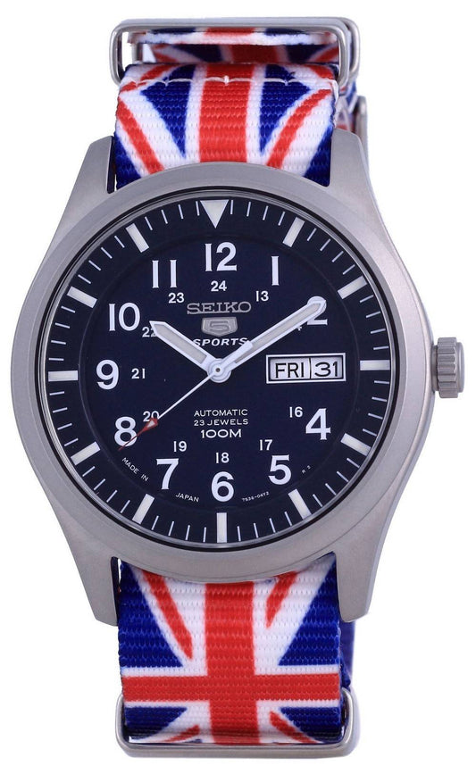 Seiko 5 Sports Automatic Polyester SNZG11J1-var-NATO28 100M Men's Watch