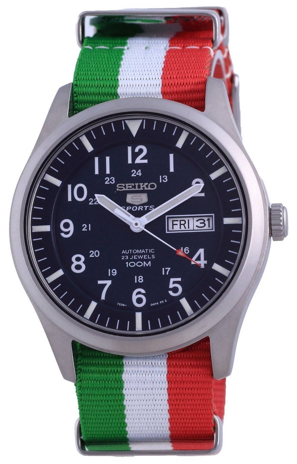 Seiko 5 Sports Automatic Polyester SNZG11K1-var-NATO23 100M Men's Watch