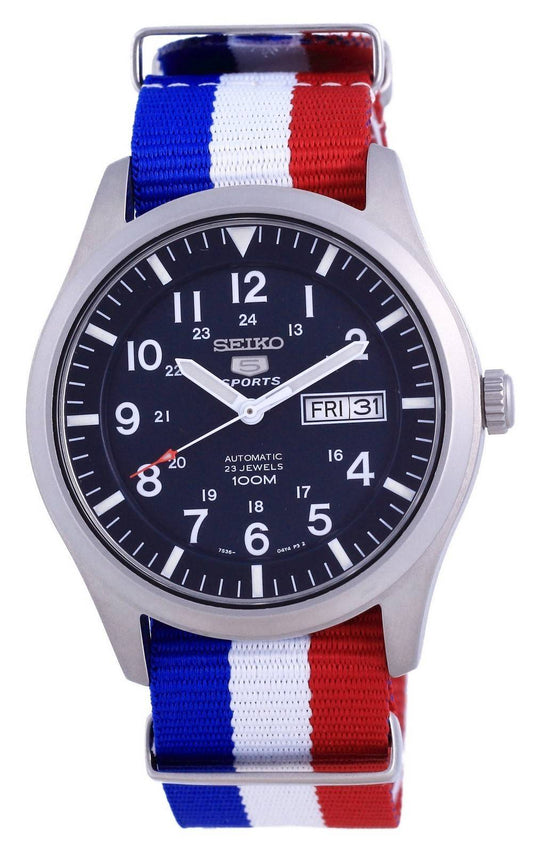 Seiko 5 Sports Automatic Polyester SNZG11K1-var-NATO25 100M Men's Watch