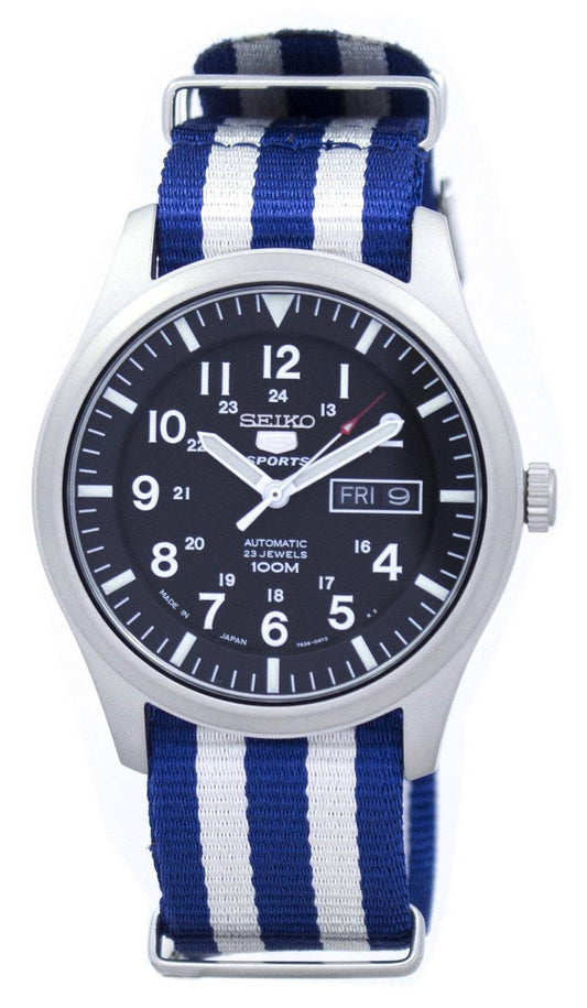 Seiko 5 Sports Automatic Japan Made NATO Strap SNZG15J1-var-NATO2 Men's Watch