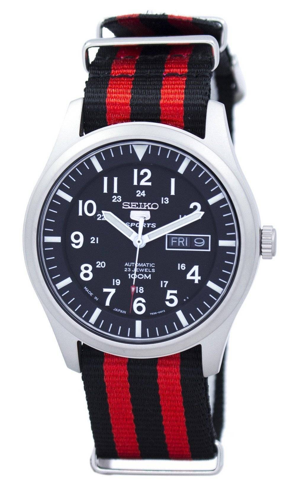 Seiko 5 Sports Automatic Japan Made NATO Strap SNZG15J1-var-NATO3 Men's Watch