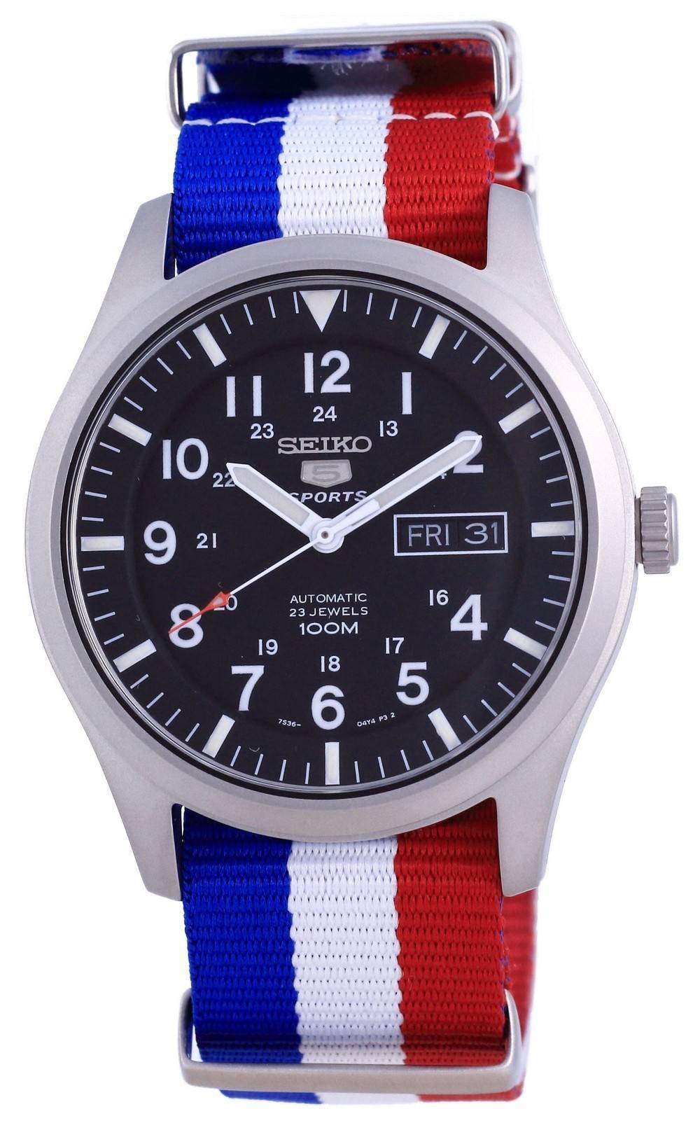 Seiko 5 Sports Automatic Polyester SNZG15K1-var-NATO25 100M Men's Watch