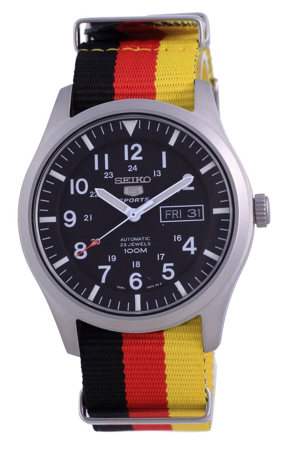 Seiko 5 Sports Automatic Polyester SNZG15K1-var-NATO26 100M Men’s Watch