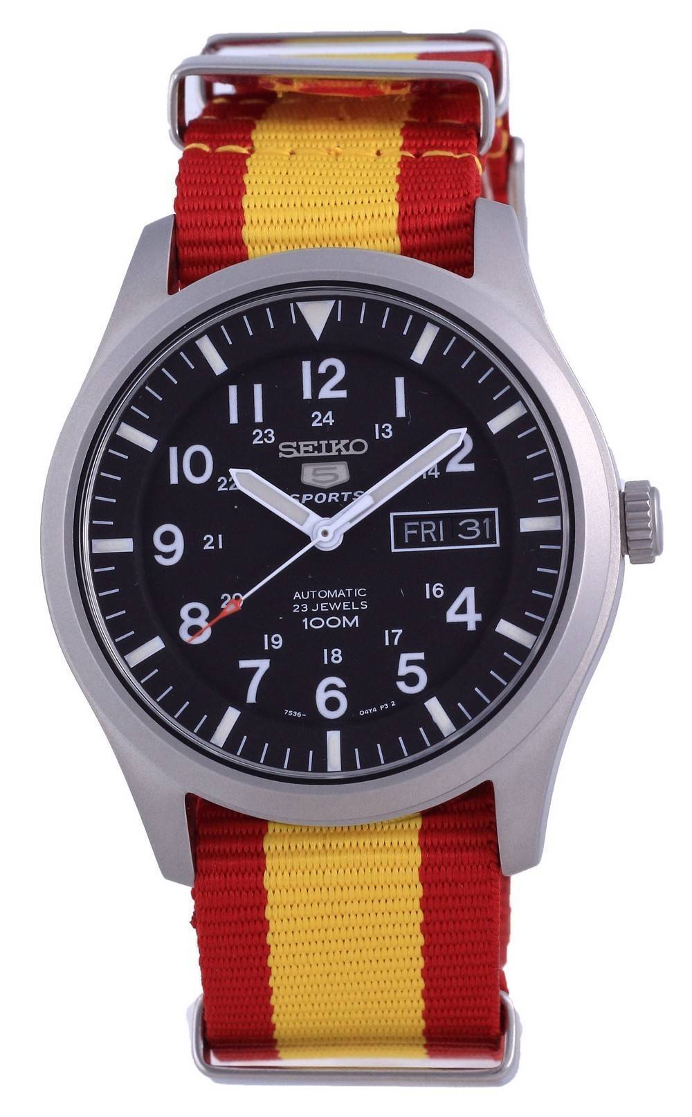 Seiko 5 Sports Automatic Polyester SNZG15K1-var-NATO29 100M Men's Watch