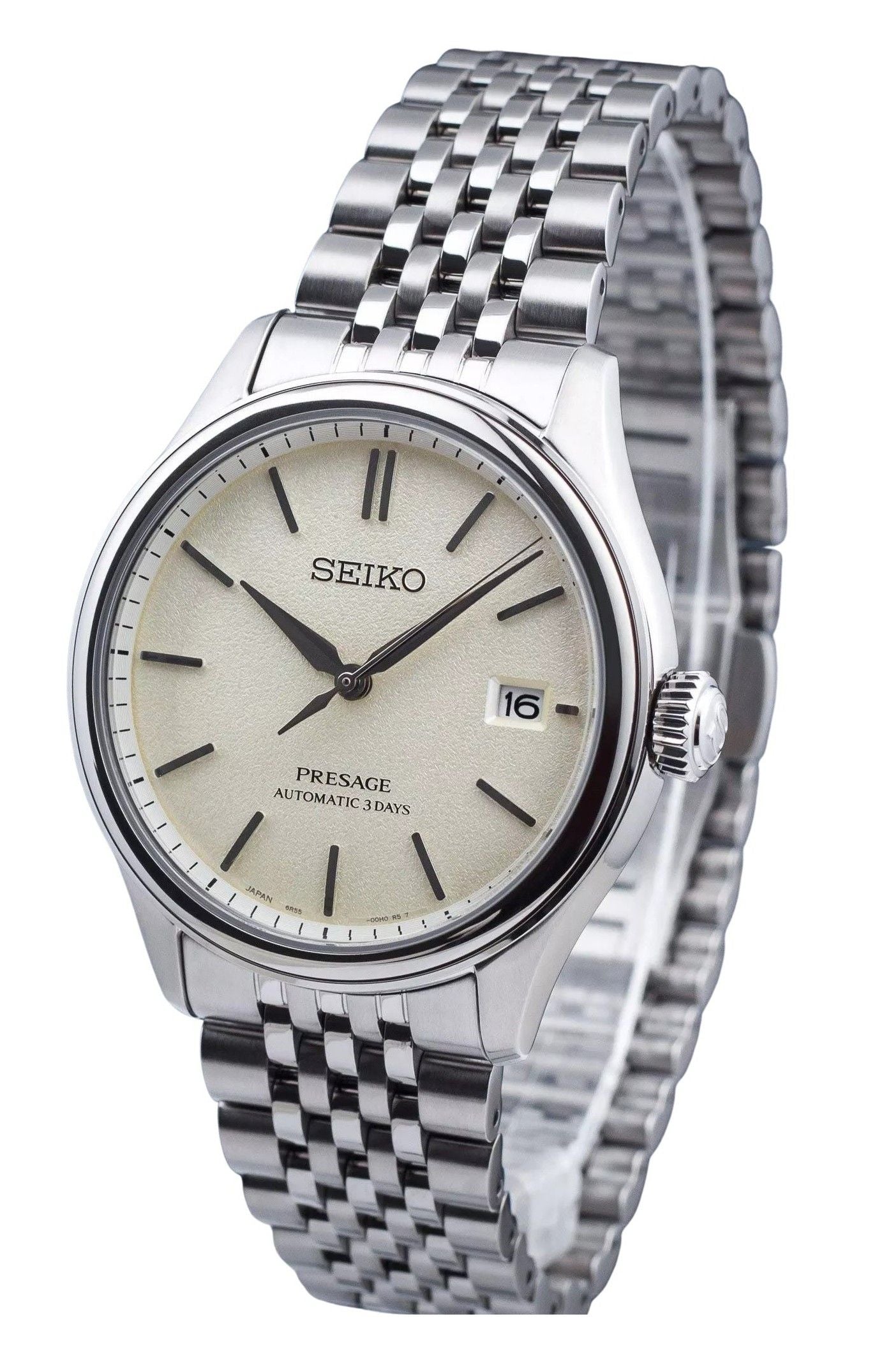 Seiko Presage Classic Shiro-iro Stainless Steel Warm White Dial Automatic SPB463J1 100M Men's Watch